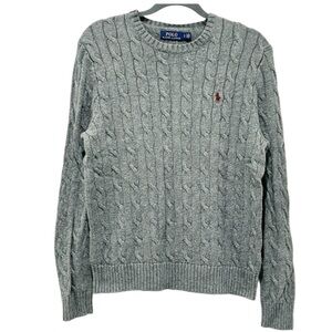 Polo Ralph Lauren Men’s Cable Knit Cotton Sweater
Fawn Grey Heather Pony Sz SP
